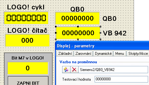 Vazba na proměnnou