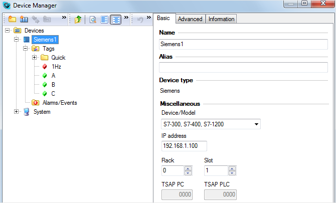 Device properties