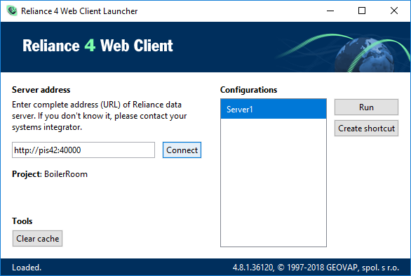 Reliance Web Client Launcher, Reliance SCADA