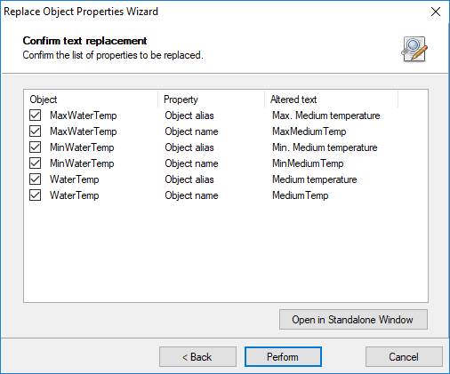 Replace Object Properties Wizzard
