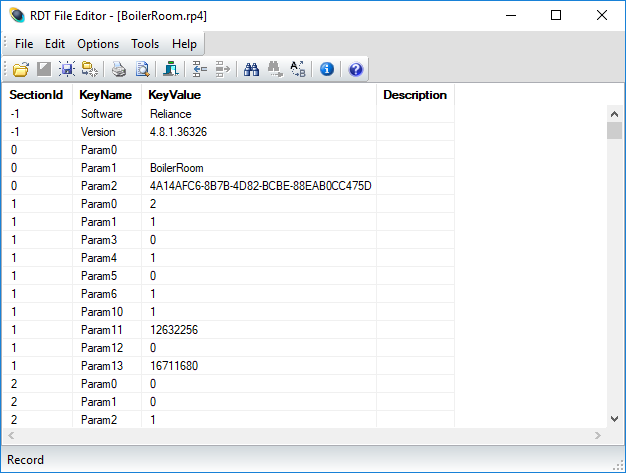 RDT File Editor, Reliance SCADA